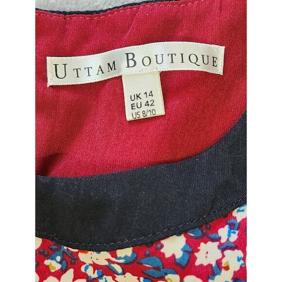 Uttam Boutique Ditsy Floral Dress With Pockets Size 8/10 Boho - Picture 7 of 12